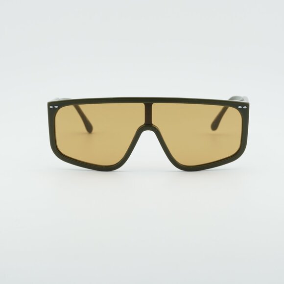 Isabel Marant IM 0096/S 01ED 70 Sunglasses Green Shield Frame, Brown Lenses main image 5